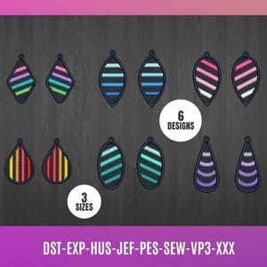 EARRINGS free standing lace FSL  embroidery machine  designs  /boucle d oreille pour broderie machine / instant DOWNLOAD