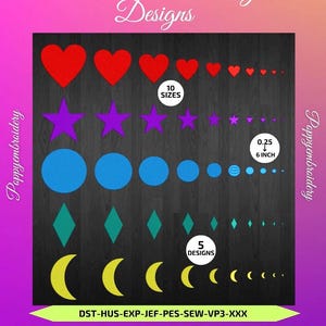 basic SHAPE  Design for Embroidery machine   /forme pour broderie machine / INSTANT DOWNLOAD