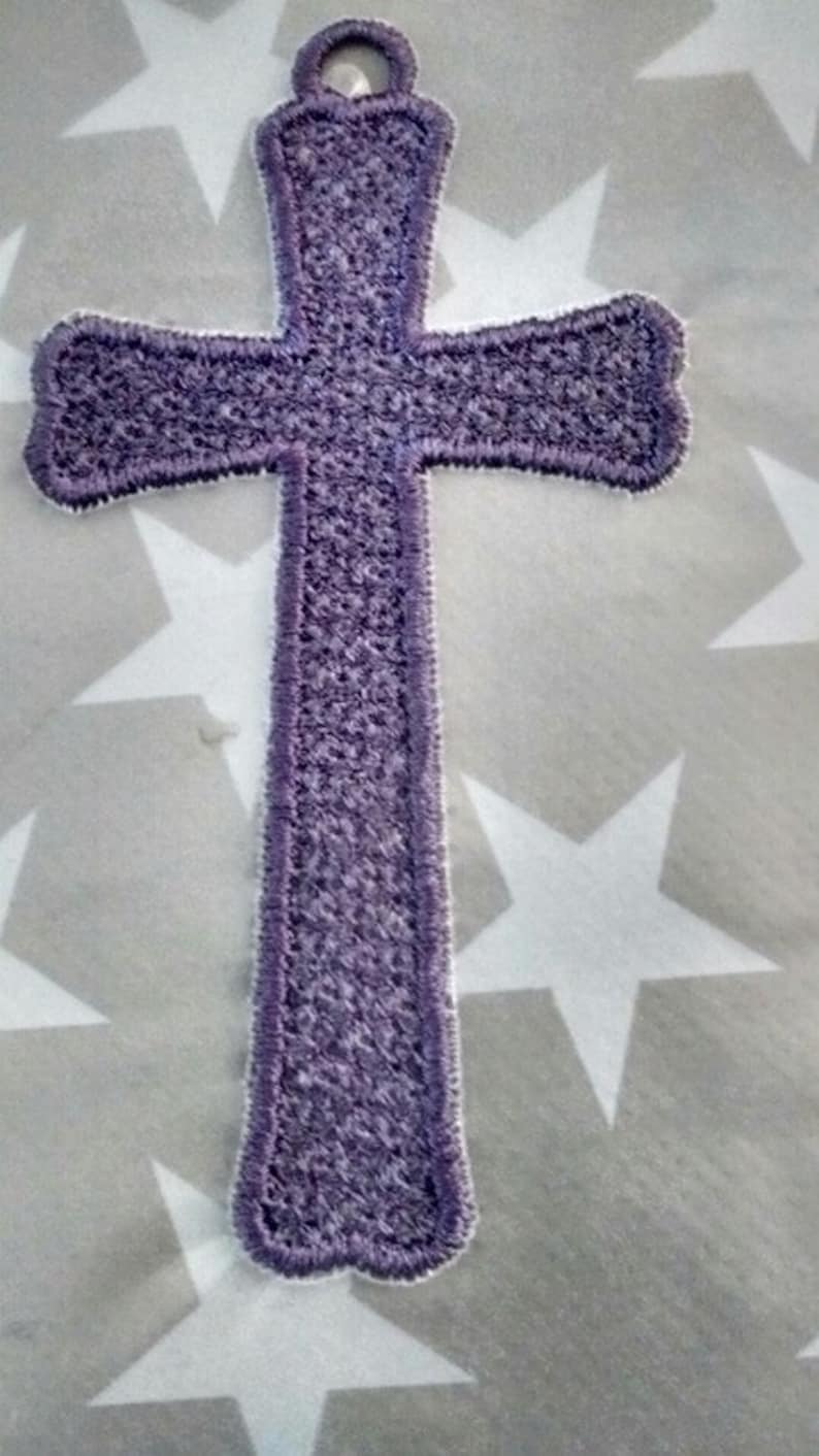 Free Standing Lace FSL Cross Embroidery Machine Designs / Croix Pour ...