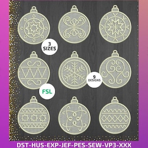 Free standing lace FSL christmas ball  embroidery machine  designs  /  boule noel pour broderie machine / INSTANT DOWNLOAD