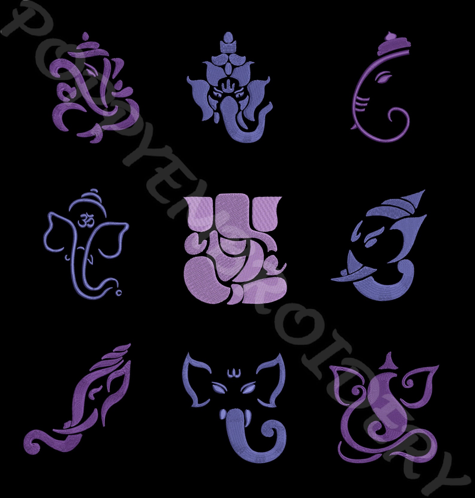 GANESH / GANESHA Design for Embroidery Machine / Motifs Pour Etsy