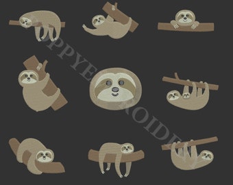 SLOTH Designs für Stickmaschine / Parresseux Motive gießen Broderie Maschine / INSTANT DOWNLOAD