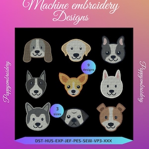 Free standing lace FSL dog  /Design for Embroidery machine  /chien  pour broderie machine / instant download