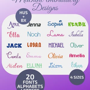 FONT ALPHABET LETTERS (hus) designs pack for embroidery machine, instant download