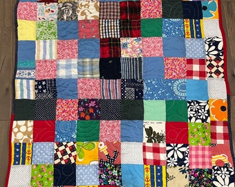 Throw Quilt | Wheelchair Quilt | Lap Quilt |Patchwork Quilt  - Ready to Ship!