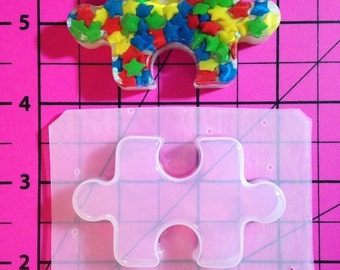 ON SALE Puzzle piece flexible plastic resin mold