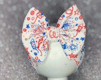 Fireworks Stretch Headwrap W/ Bow, Simply Inspired By Zoe