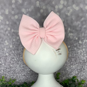 Baby Pink #46 Bow on Nylon Headband/Clip, Simply Inspired By Zoe