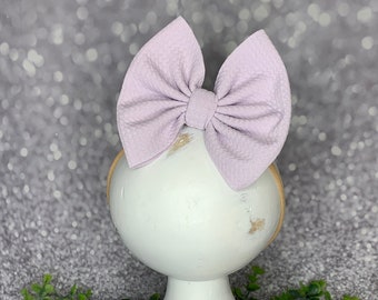 Lavender #104 Bow on Nylon Headband/Clip, Simply Inspired By Zoe