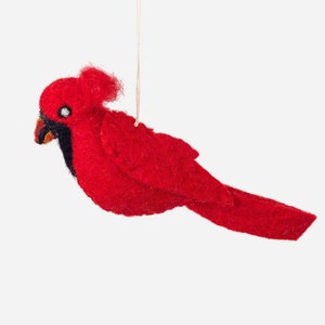 Cardinal Ornament / Remembrance Ornament / Christmas Tree Ornament / Felt Christmas Ornament /Red Bird  Ornament / Baby Ornament