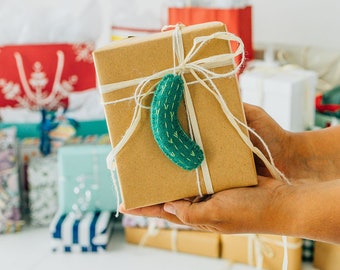 Handmade Wool Felt Pickle Christmas Ornament
