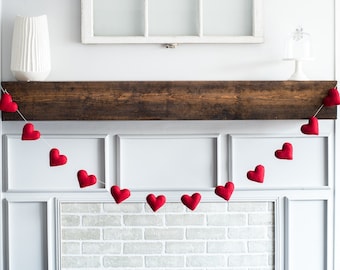 Guirnalda de corazones rojos para San Valentín: 1,8 m de decoración de amor