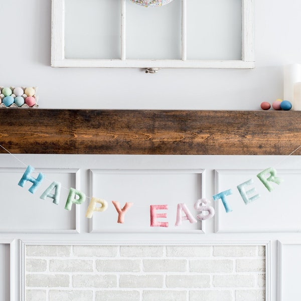Easter Garland/ Easter Decoration / Easter Mantel Decoration / Happy Easter Garland/ Easter home decoration / Pastel Decoration