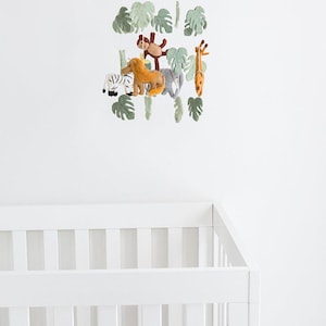 Felt Jungle Animal Nursery Mobile: Safari Theme Decor