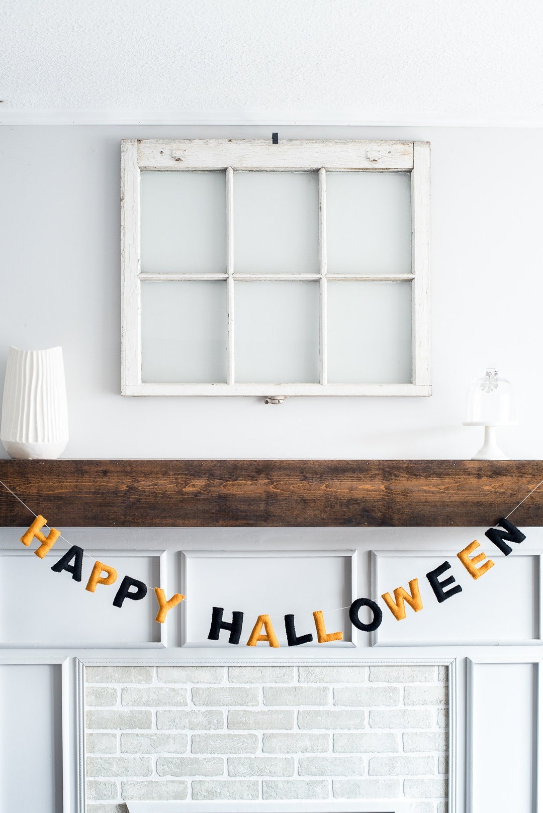Happy Halloween Girlande Pastell - Regenbogen Banner Mit Skeletten