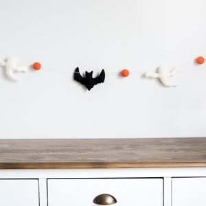 Halloween Garland / Fall Decor / Ghost Decor /  Hanging wall art / Halloween Decor / Bat Decor