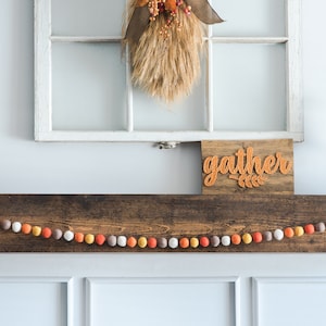 Pumpkin Spice Pom Pom / Pumpkin Garland / Fall Decor / Thanksgiving Decor / Halloween Decor / Farmhouse Fall Decor