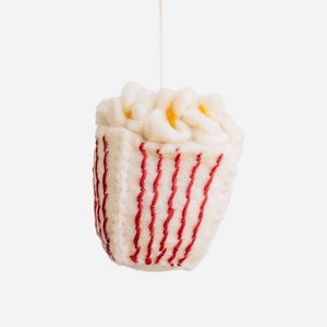 Handmade Wool Felt Popcorn Christmas Ornament