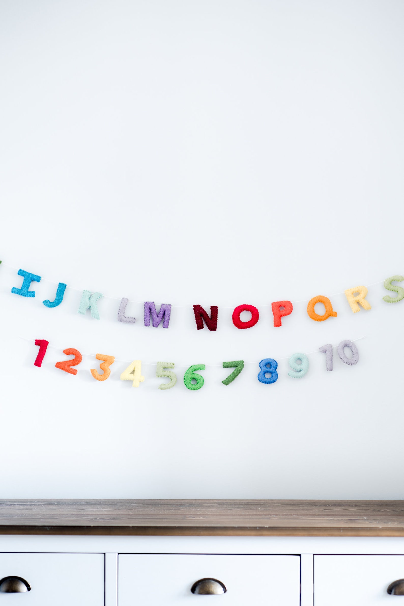 Alphabet Garland / Nursery Decor / Nursery Hanging Wall Art / Etsy