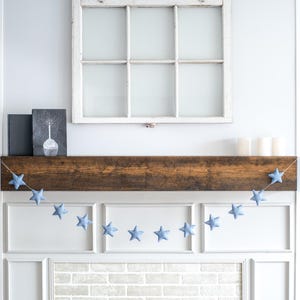 Blue Star Garland / Hanukkah Decor / Baby Shower / Boy Room Decor / Valentine&#39;s Garland/ Blue Birthday Decor / Blue Nursery Decor /