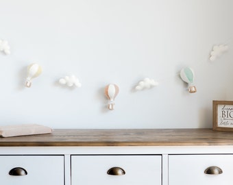 Felt Hot Air Balloon Garland: Gender Neutral Nursery Decor