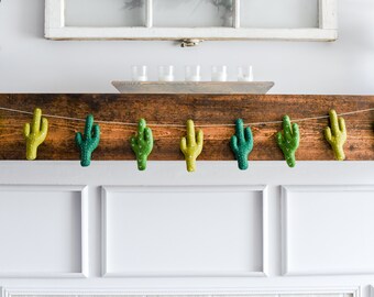 Cactus Garland / Boho Nursery Decor / Cactus Theme party / Cactus Banner / Boho Party / Natural Nursery / Nursery Decor