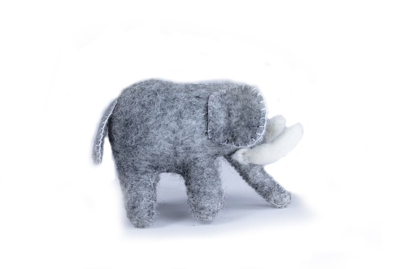 Elephant Wool Felt Toy Nursery Decor Toddlers Crib Toys Etsy