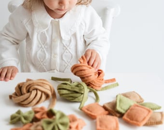 Toddler Gifts, Play Pasta Set: Felt Pretend Food for Toddlers, Sensory Learning, Play food for kids