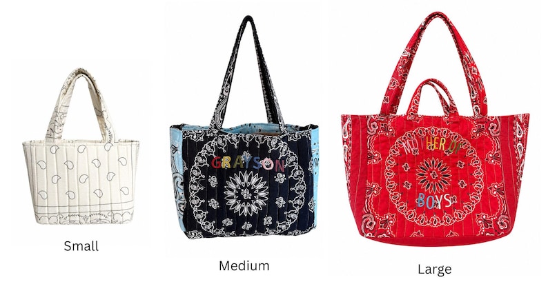Bolso tote con pañuelo personalizado imagen 3