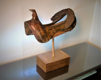 Western Saddle Tree With Display Stand
