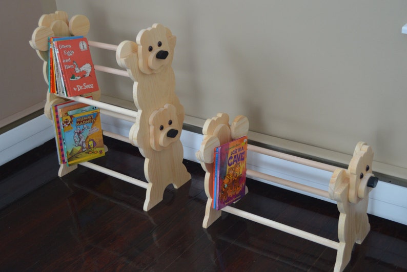 Stackable Bear Bookshelf, kids furniture, Kid's Bookshelf, Winnie the Pooh, Kid's Bookcase, nursery furniture, Teddy Bear, nursery book image 3