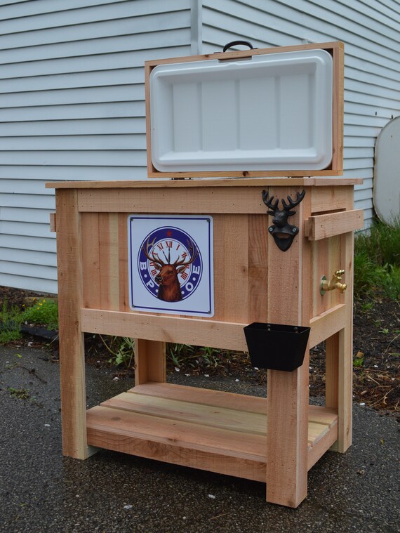 rustic beer cooler