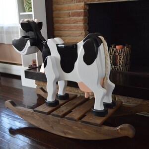 Farmhouse Rocking Cow, Rocking Animal, Large Rocking Toy, Kid's Toy ...