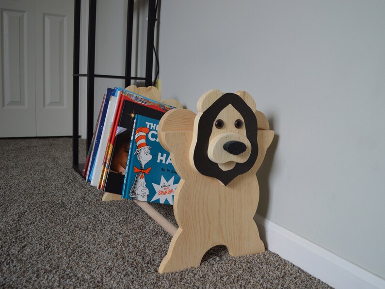 lion decor nursery book nursery furniture book caddy kids furniture Kid/'s Bookcase Kid/'s Bookshelf Stackable Lion Bookshelf