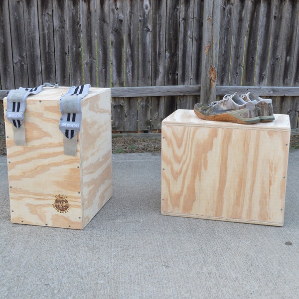 20 x 16 x 12 Box, Super Sturdy CrossFit Box, WOD Box, Plyo Box, CrossFit Equipment, Jumping Box, gym equipment, Exercise Box