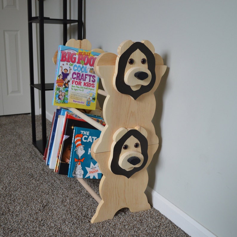 lion decor nursery book nursery furniture book caddy kids furniture Kid/'s Bookcase Kid/'s Bookshelf Stackable Lion Bookshelf