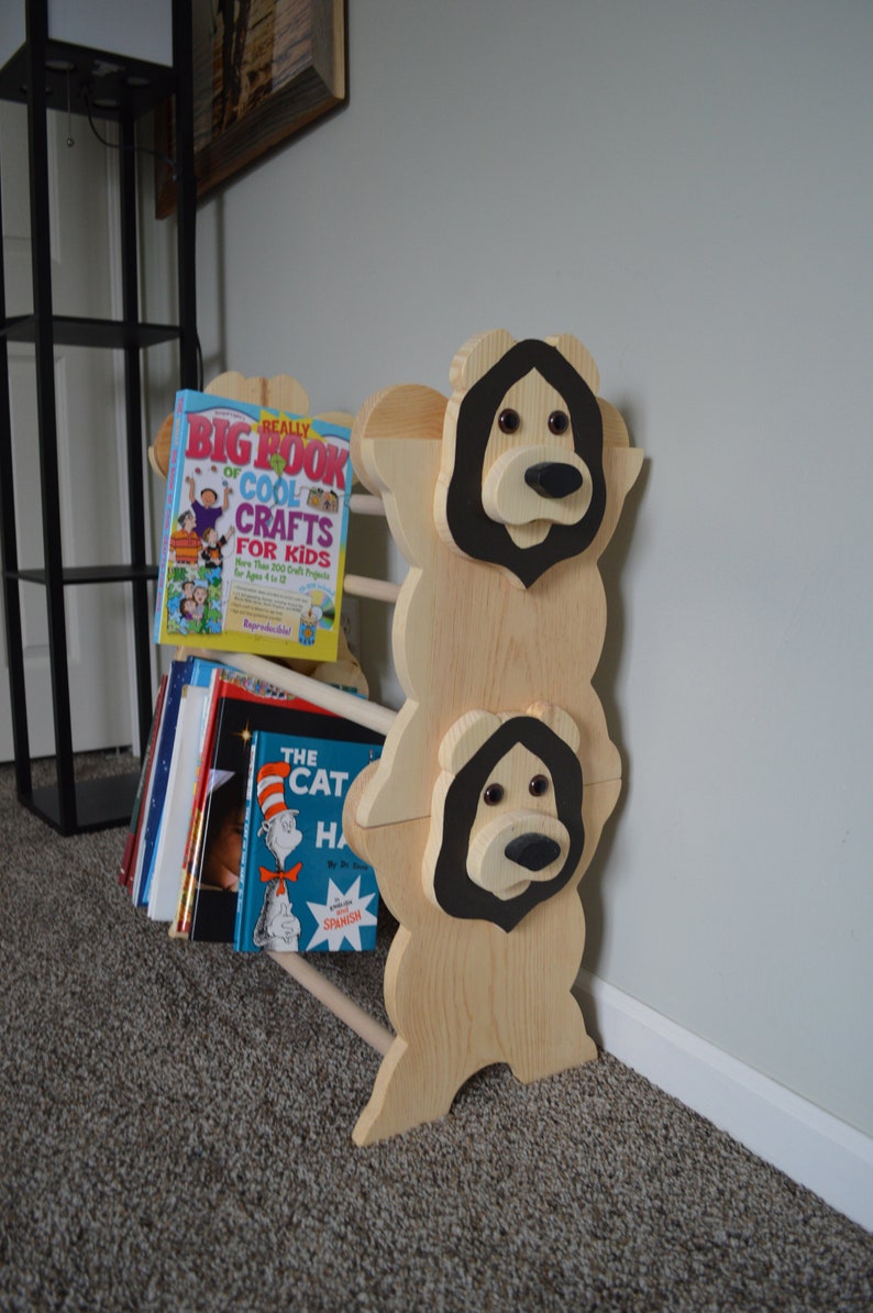lion decor nursery book nursery furniture book caddy kids furniture Kid/'s Bookcase Kid/'s Bookshelf Stackable Lion Bookshelf