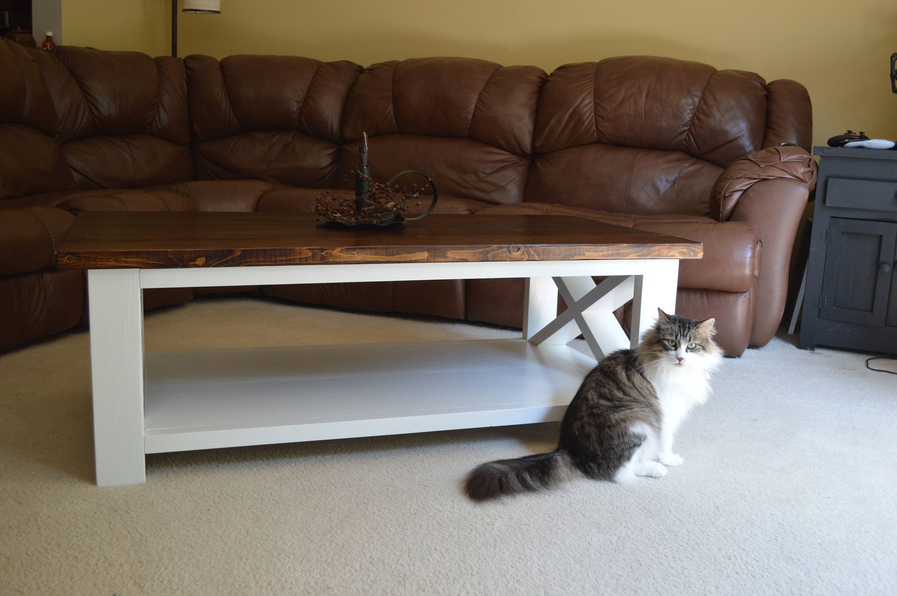 Solid Farmhouse X Style Coffee Table Farmhouse Furniture Country
