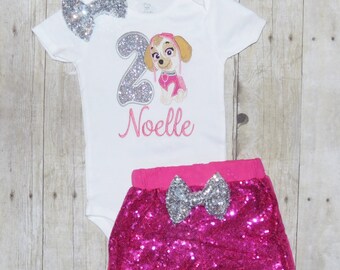 paw patrol 2nd birthday outfit girl