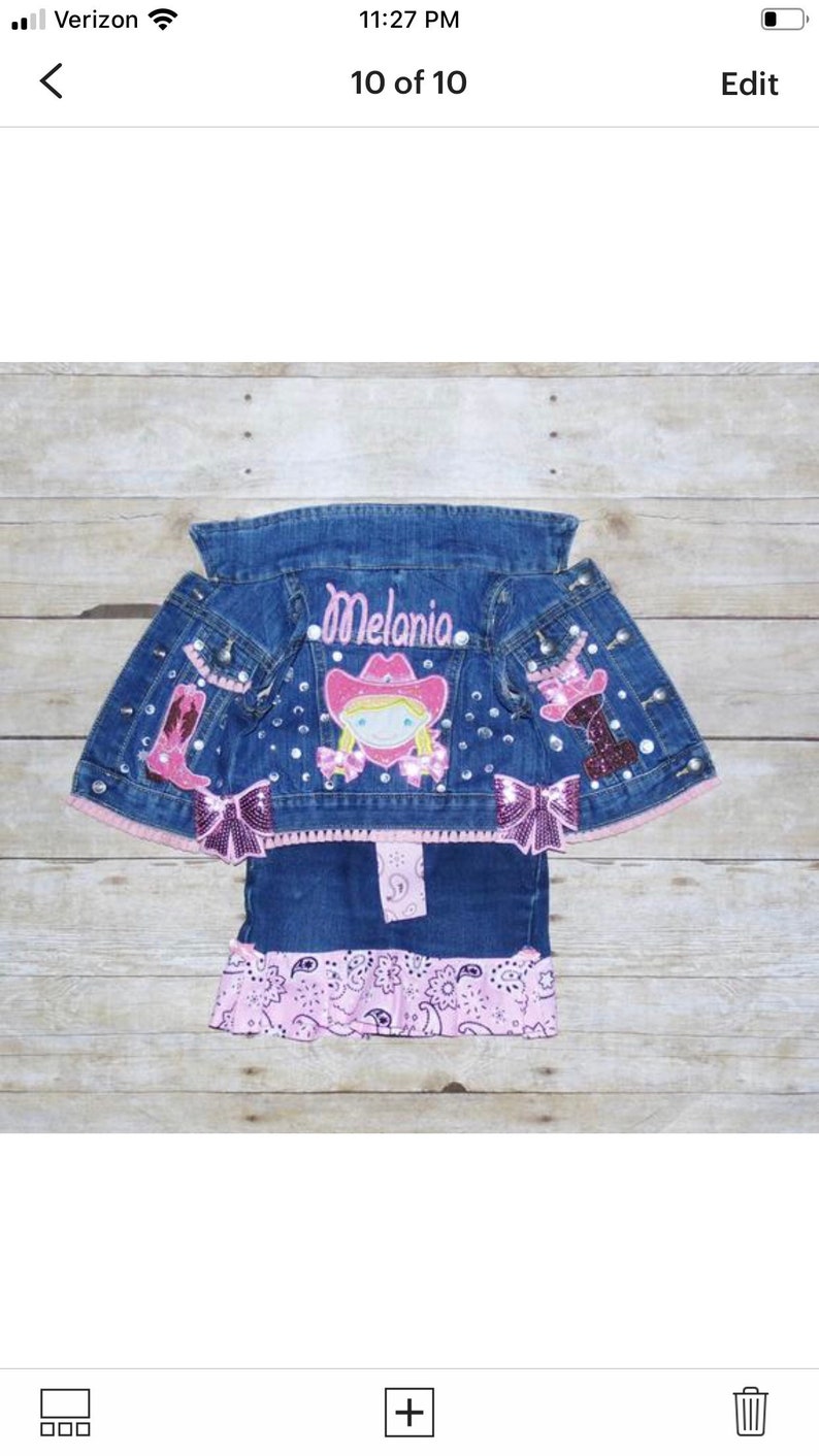 Cowgirl birthday outfit pageant cowgirl outfit toddler denim Etsy