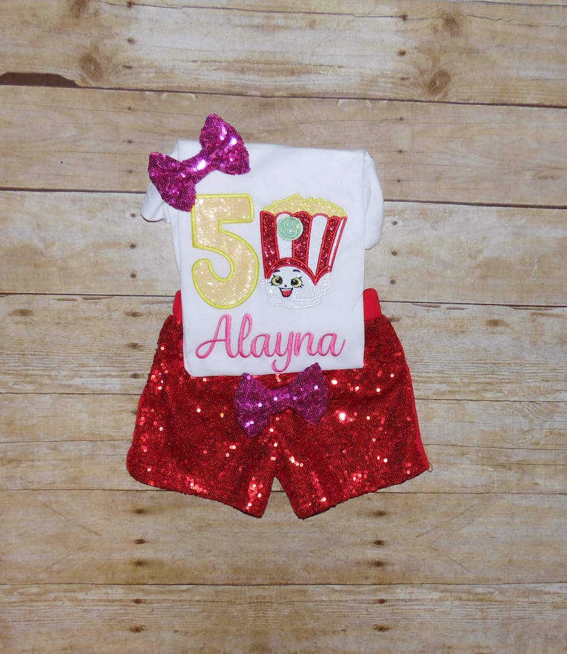 Poppy corn birthday shirt Poppy Corn Shopkins birthday outfit shopkin Poppy corn shirt outfit shopkin birthday invitation Shopkin party