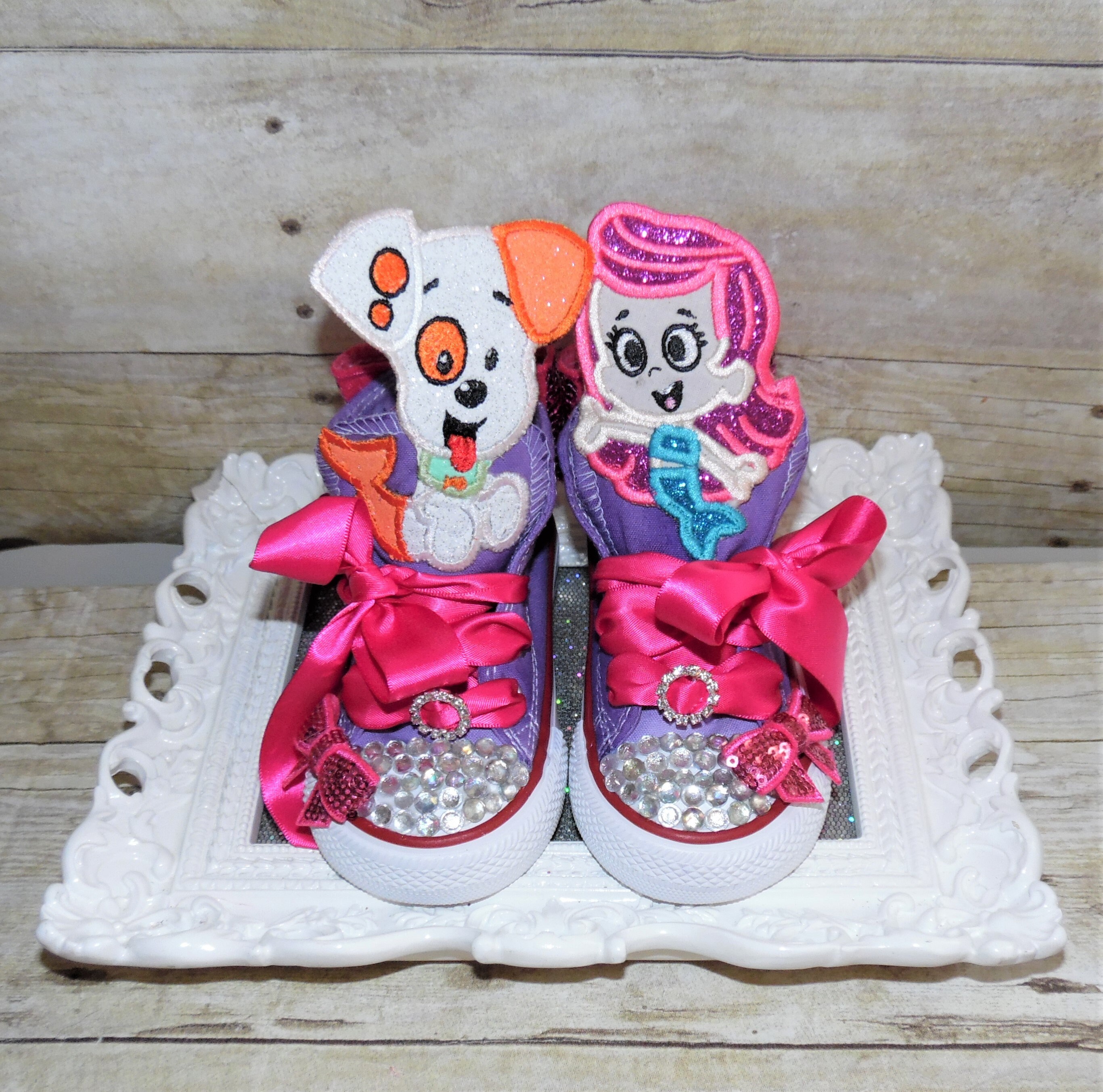 Bubble Guppies sneakers Molly birthday shoes Birthday shoes Etsy