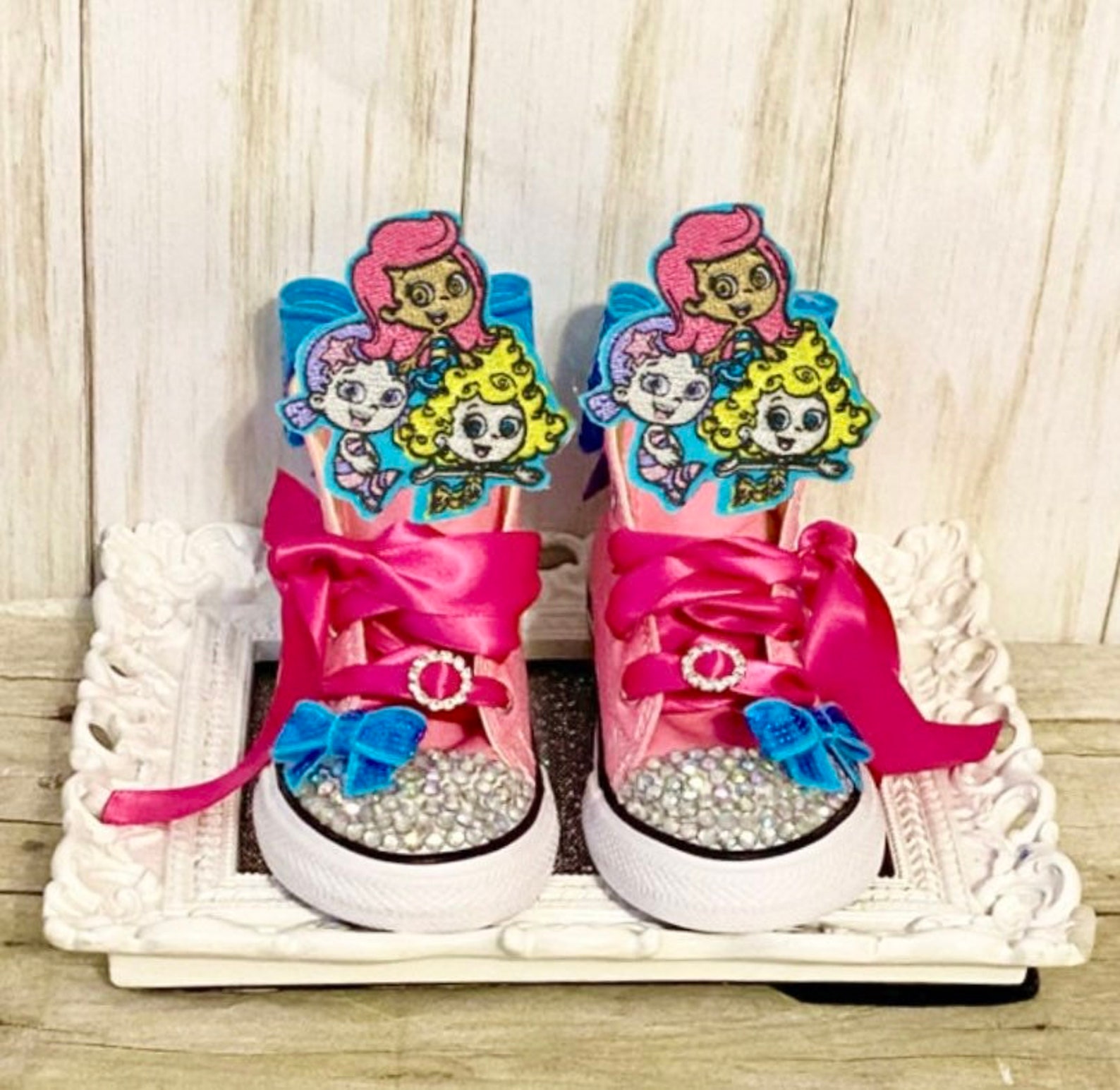 Bubble Guppies Sneakers Molly Birthday Shoes Birthday Shoes Etsy