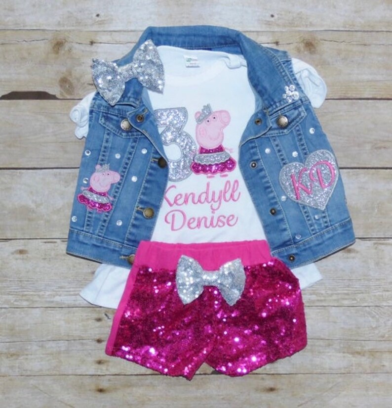 Peppa Pig outfit Peppa birthday shirt Peppa Pig birthday Peppa Pig dress Peppa Pig invitation cutest peppa outfit