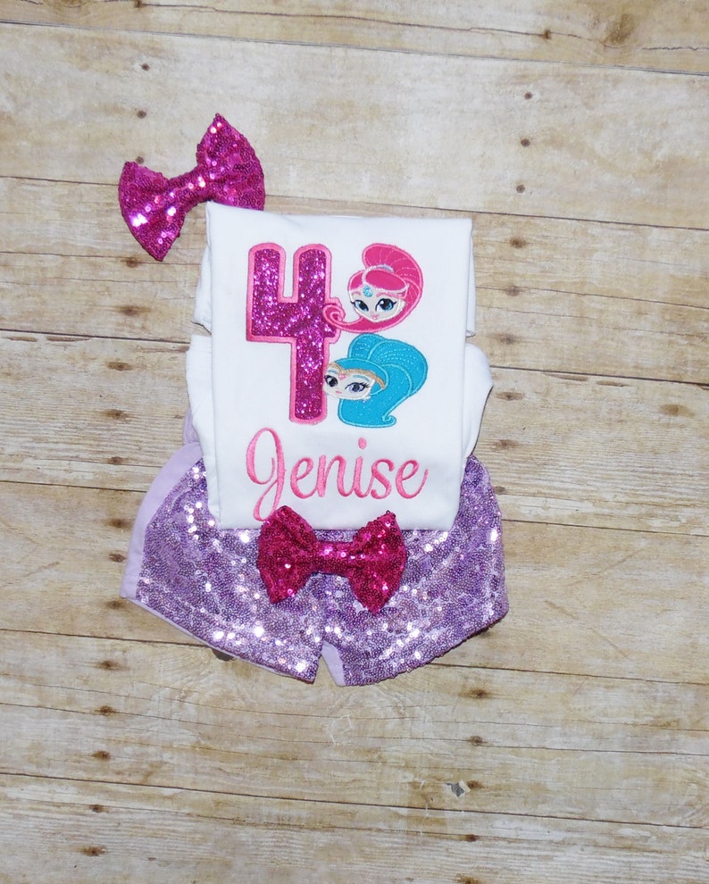 Shimmer and shine birthday outfit Shimmer and shine birthday shirt shimmer and shine birthday invitation genie dress genie tutu