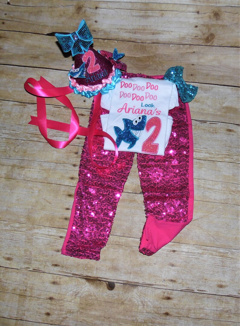 Baby Shark Birthday Hat Baby shark smash cake outfit Etsy