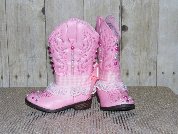pink bedazzled cowboy boots