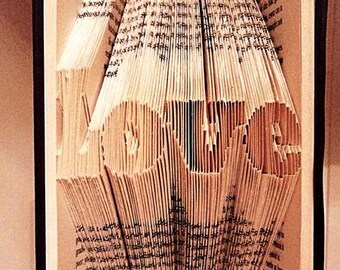 Love Folded Book Art **Pattern**  Instant download PDF Book Folding plus INSTRUCTIONS! Book Origami