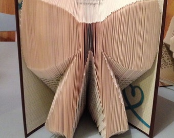 Bow Folded Book Art **Pattern**  Instant download PDF Book Folding Book Origami