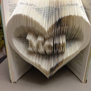 Mom in a Heart Folded Book Art **Pattern**  PDF Free Instructions Book folding Origami